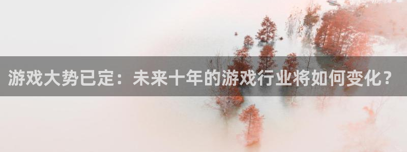 赢咖娱乐登陆：游戏大势已定：未来十年的游戏行业将如何变化？